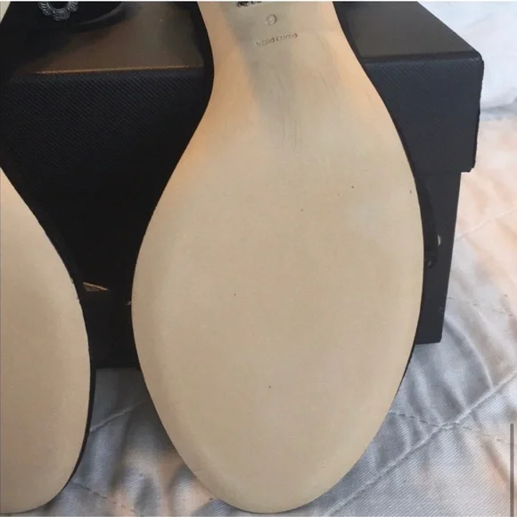 Coach Black Heeled Sandals Size 9 NWT